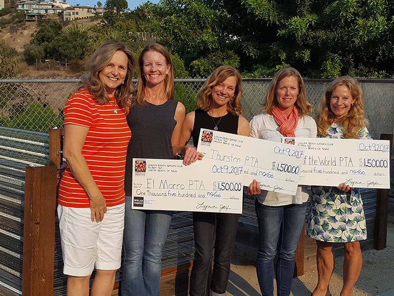 Laguna Beach Garden Club Presents $4500 to local school gardens