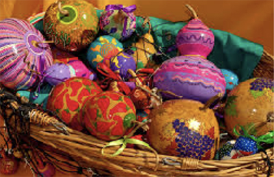 Image of painted gourds