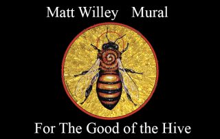 For the Good of the Hive logo with "mural" text overlay