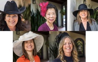Ladies of Laguna Beach in their hats from StuNews article promoting our Gate and Garden Tour. Five women donning lovely hats.
